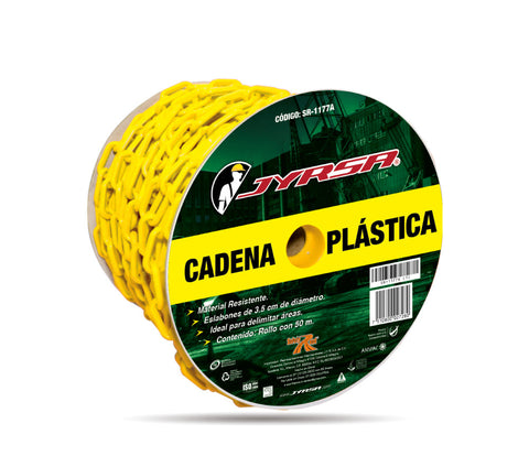 Cadena plástica amarilla