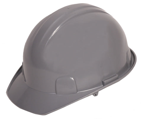 Casco gris tipo cachucha dieléctrico con suspensión plástica