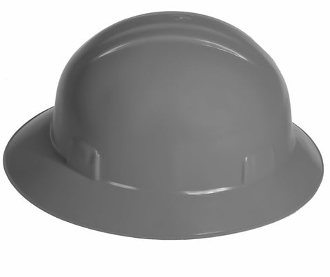 Casco gris tipo ala ancha dieléctrico