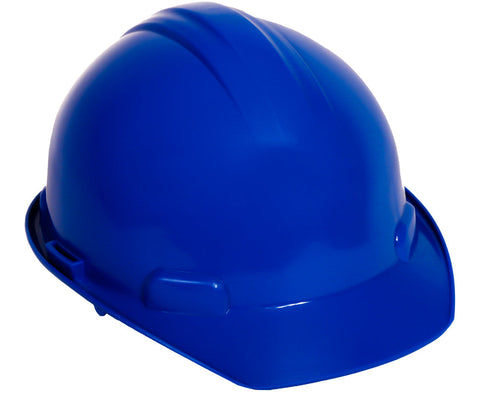 Casco azul tipo cachucha dielectrico con suspension textil 6 puntos de matraca