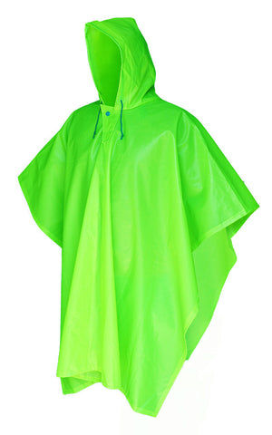 Impermeable tipo capamanga verde corta high visibility