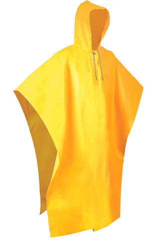 Impermeable tipo capamanga amarilla larga